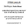 STENshoppen.dk | Skrifttype Forte (Forte Stone)