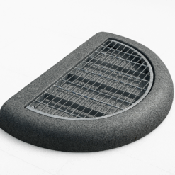 New Afrika Granit Halvrund Trappe med Rist – 100 x 60 x 12 cm