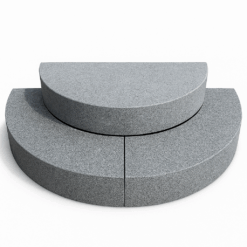 2-trins massiv trappe i New Afrika Granit