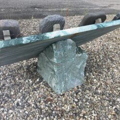 Gravsten i Masi Grøn Plade Sokkelsten